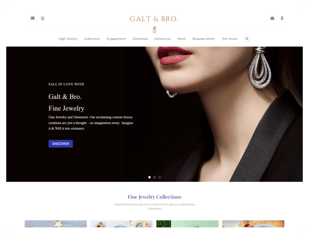 An e-commerce store where customers can purchase jewelry.